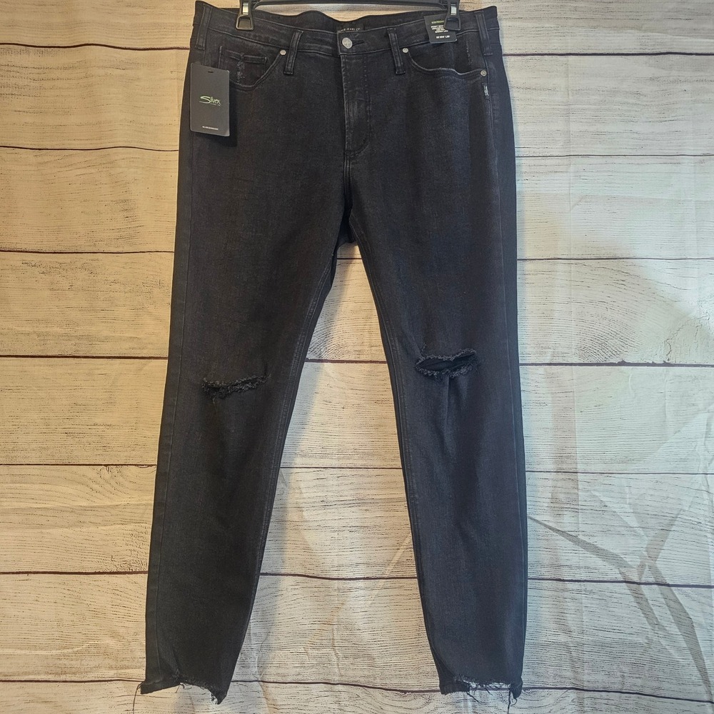 Silver Most Wanted Universal Fit Mid Rise Skinny Black Plus Size 18W NWT L265